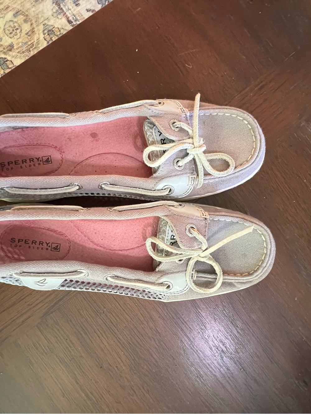 Sperry Angelfish Top Sider Boat Grey White Silver Mesh Women's Shoe Size 6M